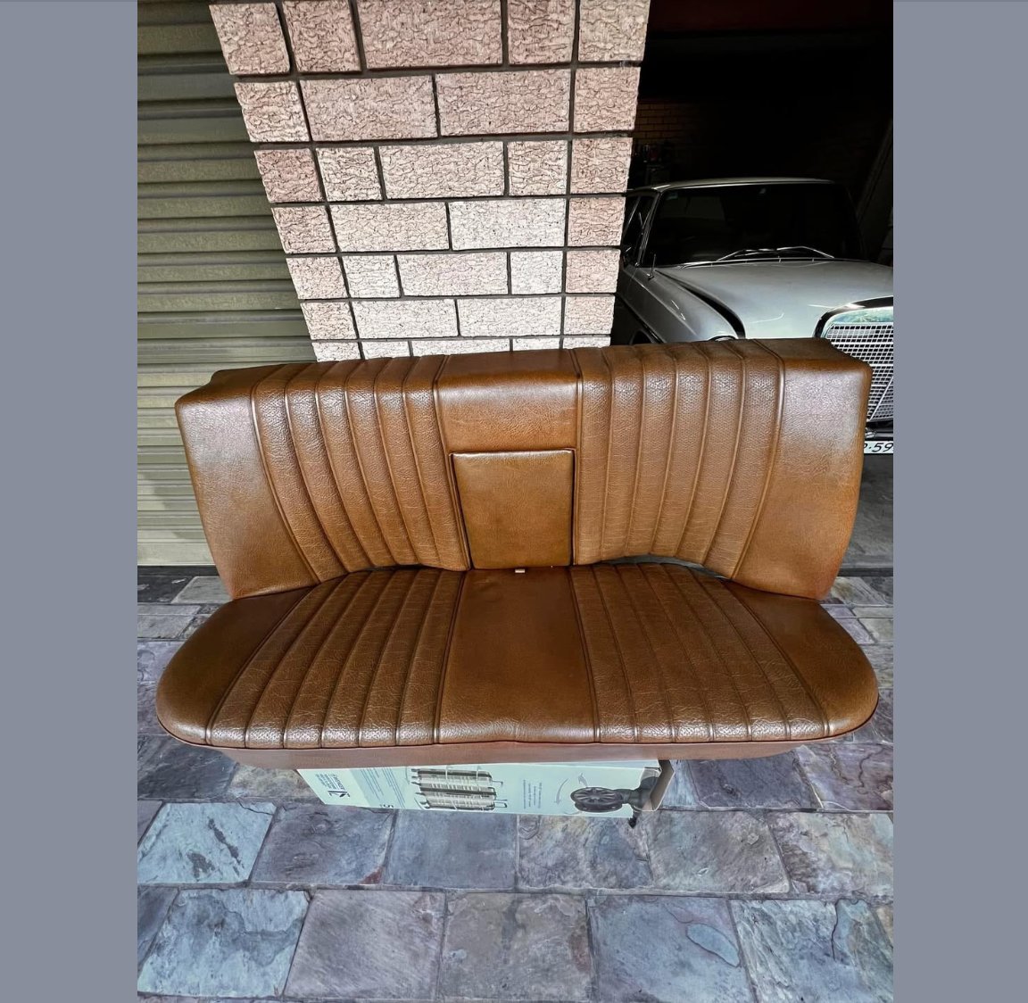 W108 rear seat cognac MB-Tex Silkstone